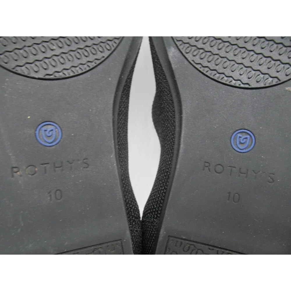 Rothy's Womens Black Flat Round Toe Knit Ballet Slip On Loafers Size US 10 - Picture 16 of 16